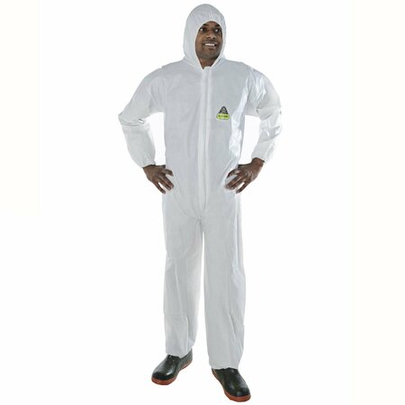 CORDOVA DEFENDER Coverall, Hood, 5XL, 12PK CPH5XL